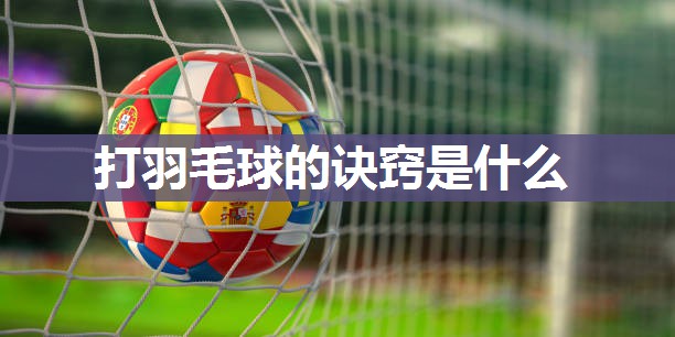 打羽毛球的诀窍是什么